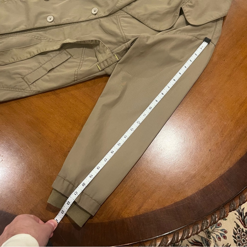 Pilcro x Anthropologie Utility Trench Coat Moss Belted XS Double Breasted Crop - Picture 11 of 15